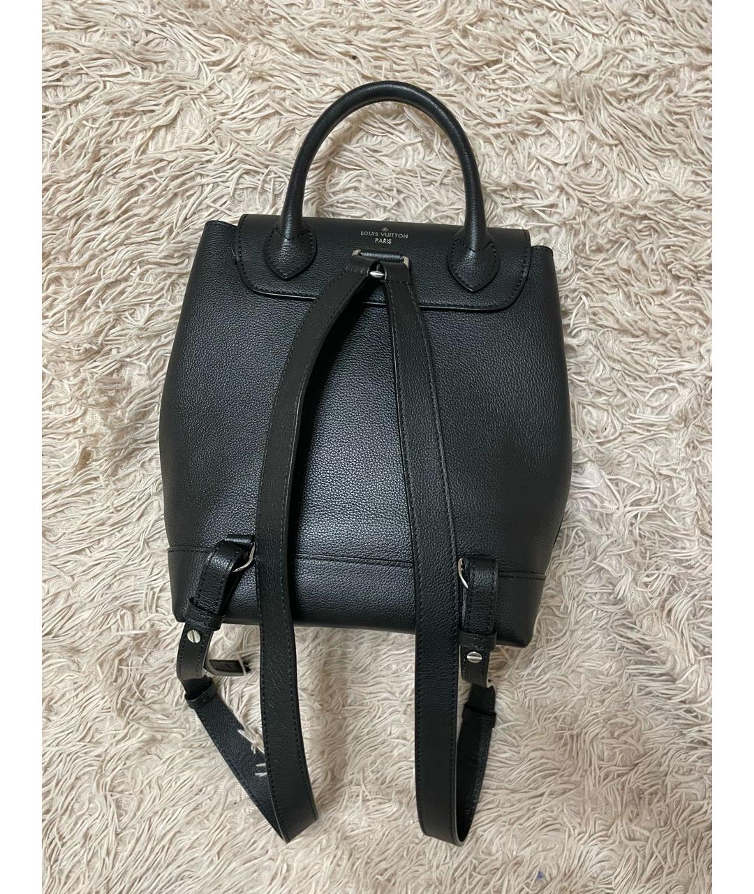 LOUIS VUITTON Черный кожаный рюкзак, фото 4