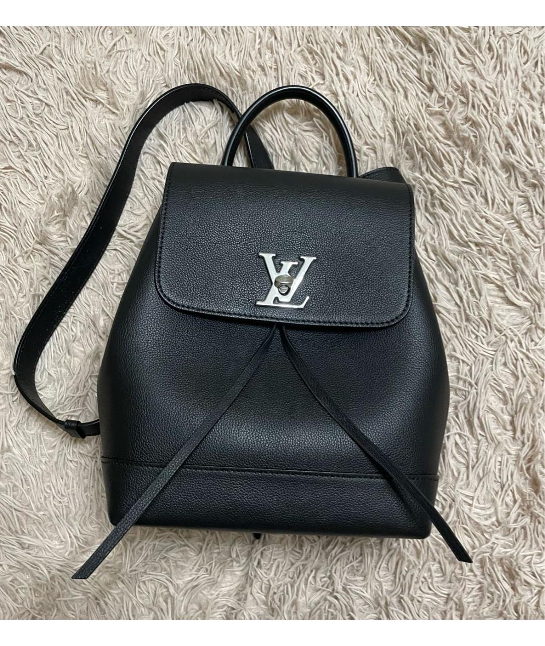 LOUIS VUITTON Черный кожаный рюкзак, фото 9