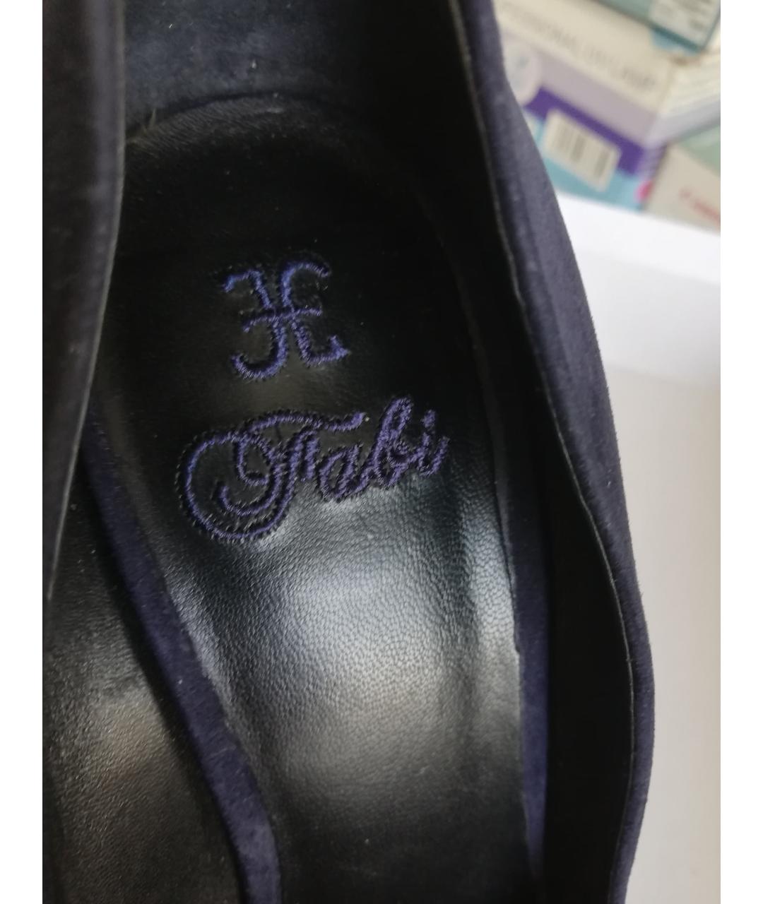 FABI Темно-синие замшевые туфли, фото 7