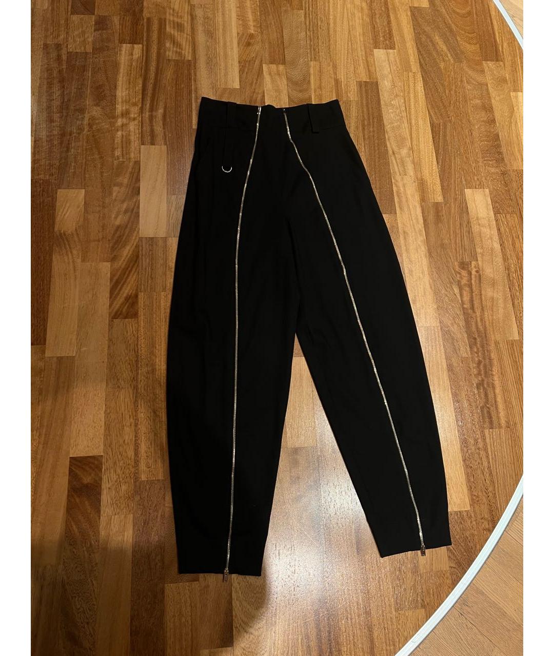 STELLA MCCARTNEY Черные шерстяные прямые брюки, фото 4