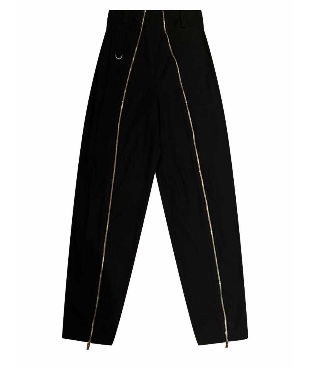 STELLA MCCARTNEY Черные шерстяные прямые брюки, фото 1