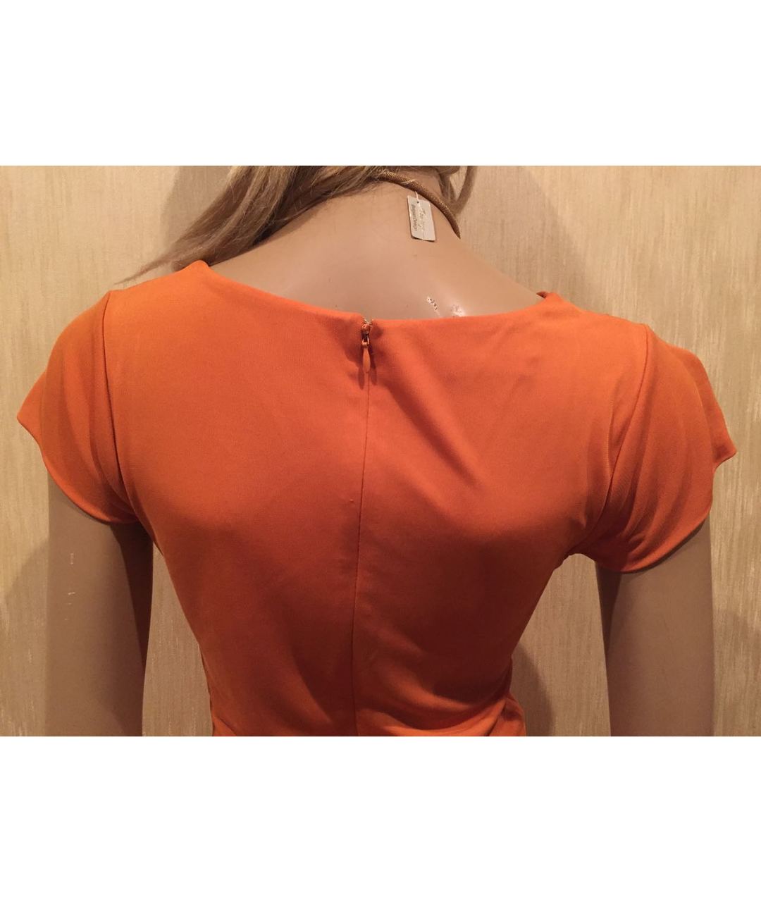 EMANUEL UNGARO Оранжевое вискозное повседневное платье, фото 8