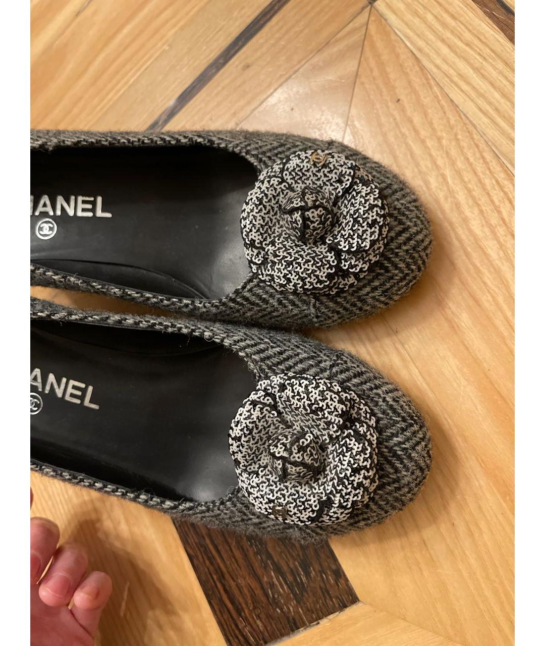 CHANEL PRE-OWNED Серые туфли, фото 5