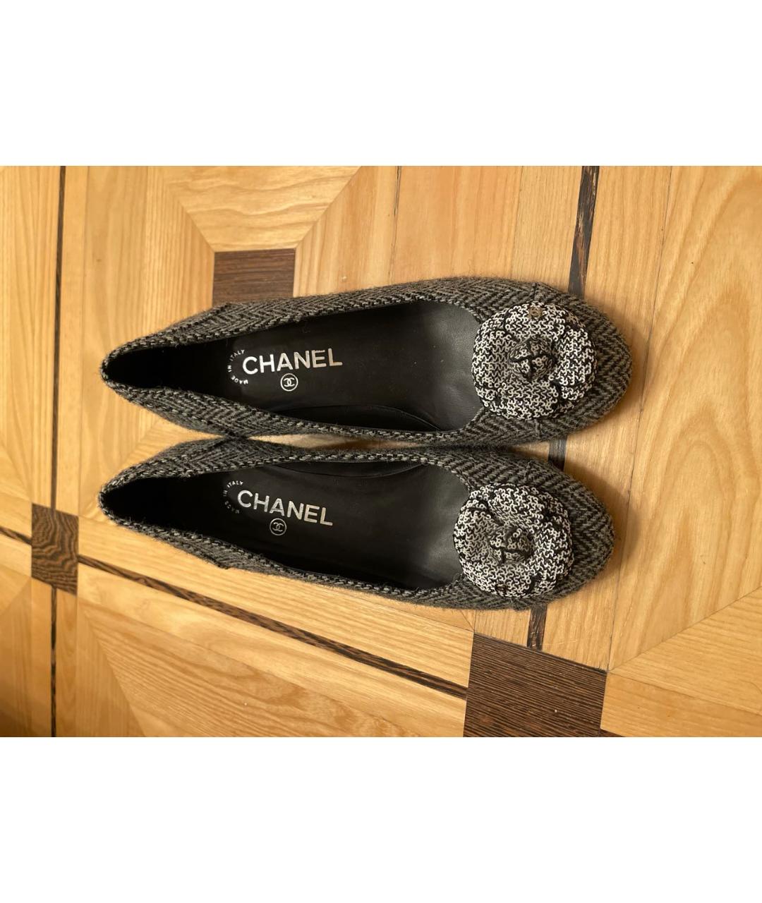 CHANEL PRE-OWNED Серые туфли, фото 2