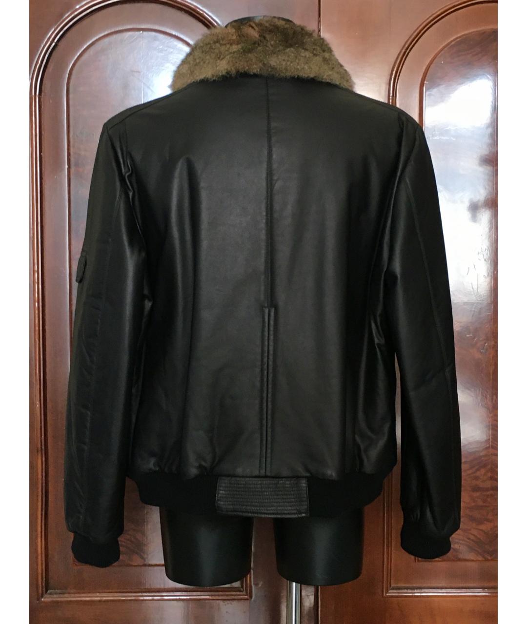 BILANCIONI Черная кожаная куртка, фото 2