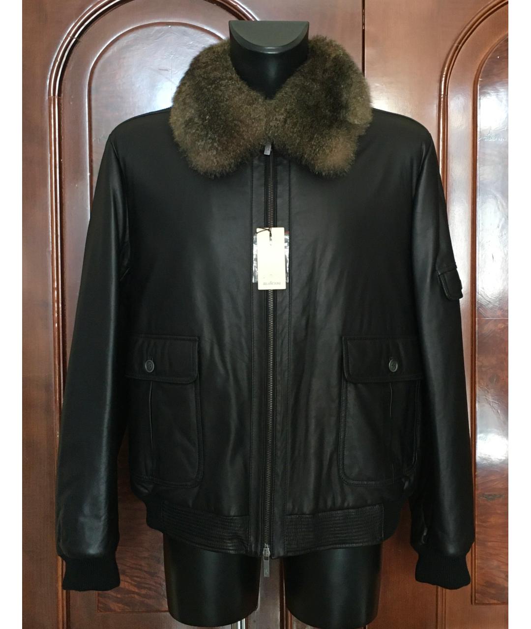 BILANCIONI Черная кожаная куртка, фото 10