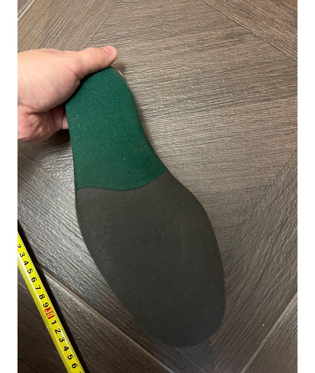 ZEGNA Коричневые кожаные низкие кроссовки / кеды, фото 6