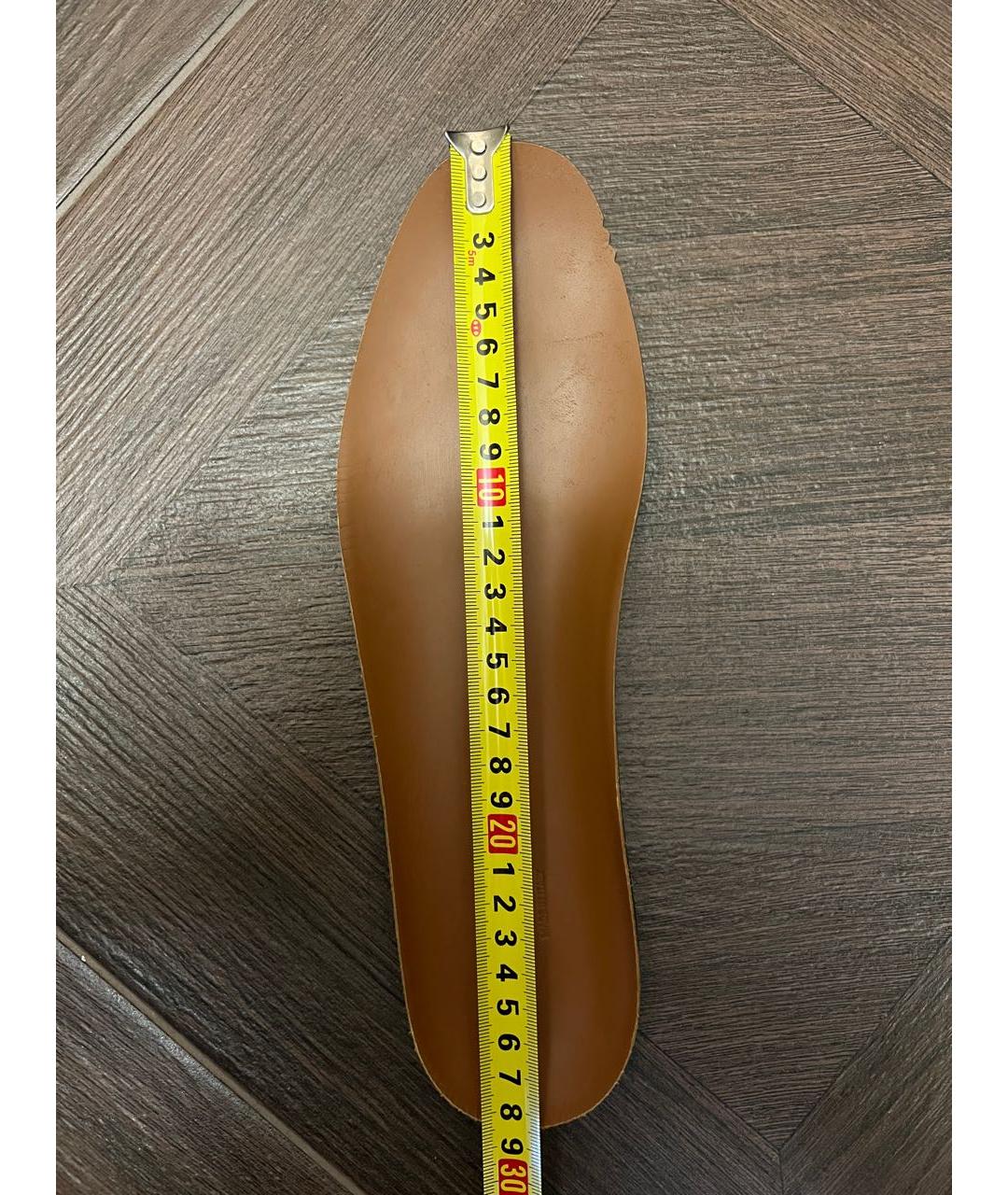 ZEGNA Коричневые кожаные низкие кроссовки / кеды, фото 5