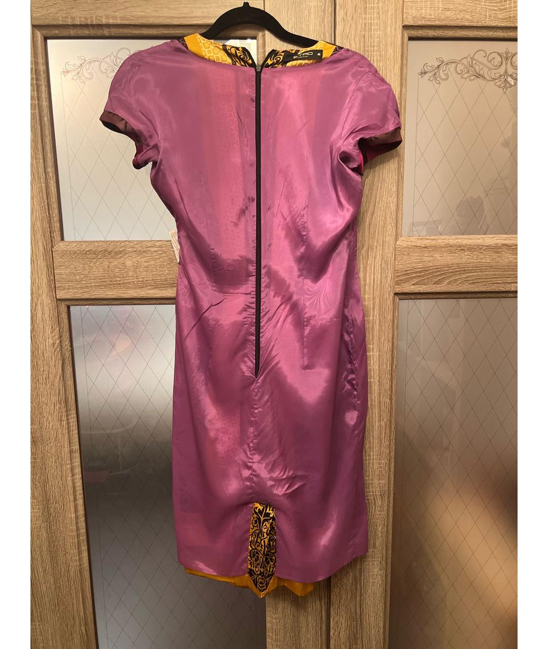 ETRO Мульти шелковое коктейльное платье, фото 6