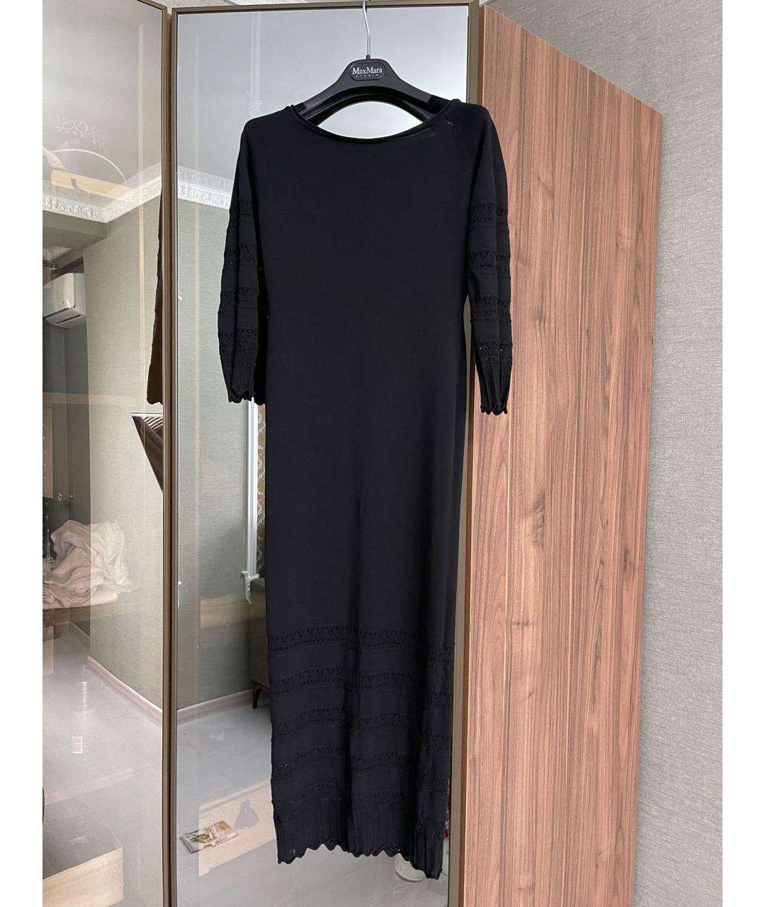 ERMANNO ERMANNO Черное вискозное повседневное платье, фото 2