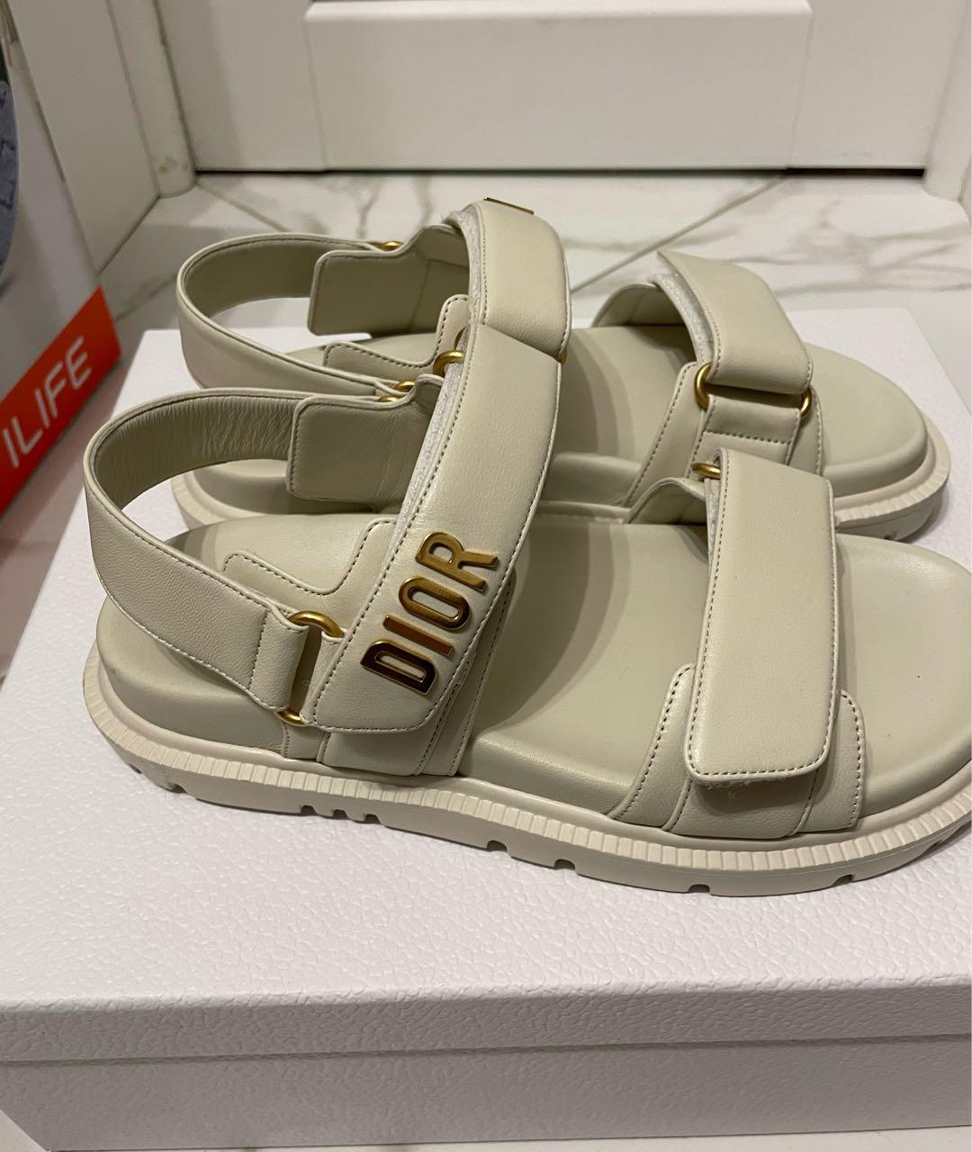 CHRISTIAN DIOR PRE-OWNED Белые кожаные сандалии, фото 2