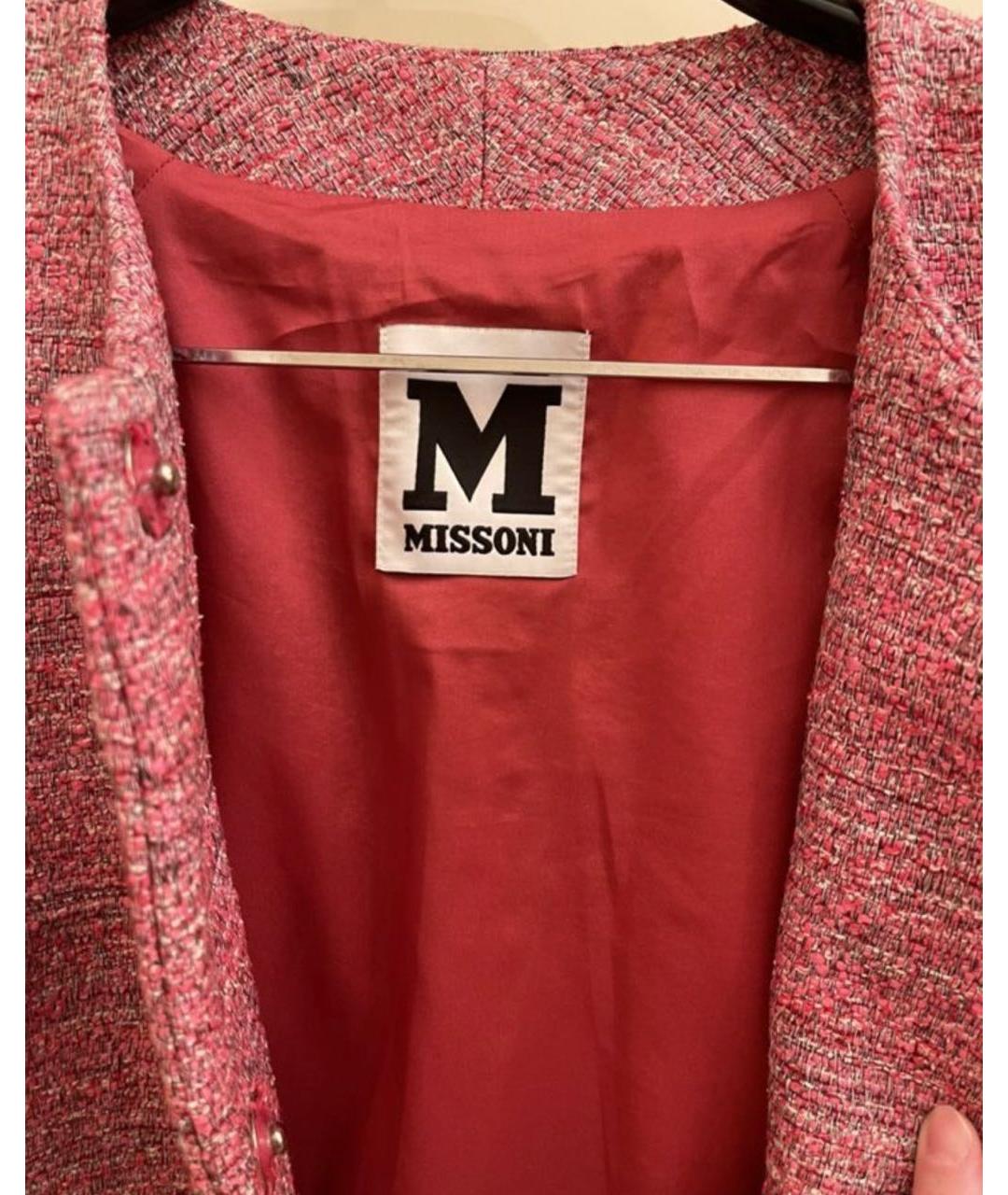M MISSONI Розовое твидовое пальто, фото 3
