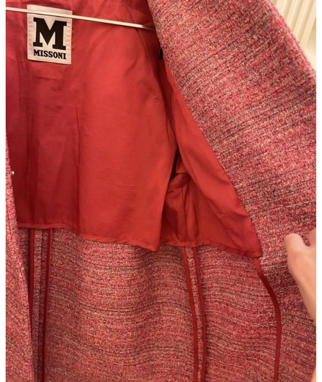 M MISSONI Розовое твидовое пальто, фото 5
