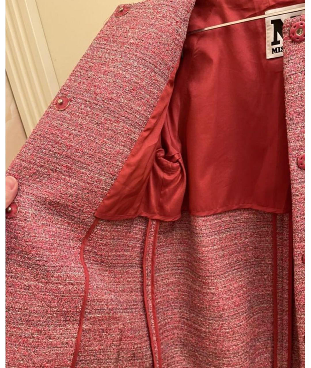 M MISSONI Розовое твидовое пальто, фото 4