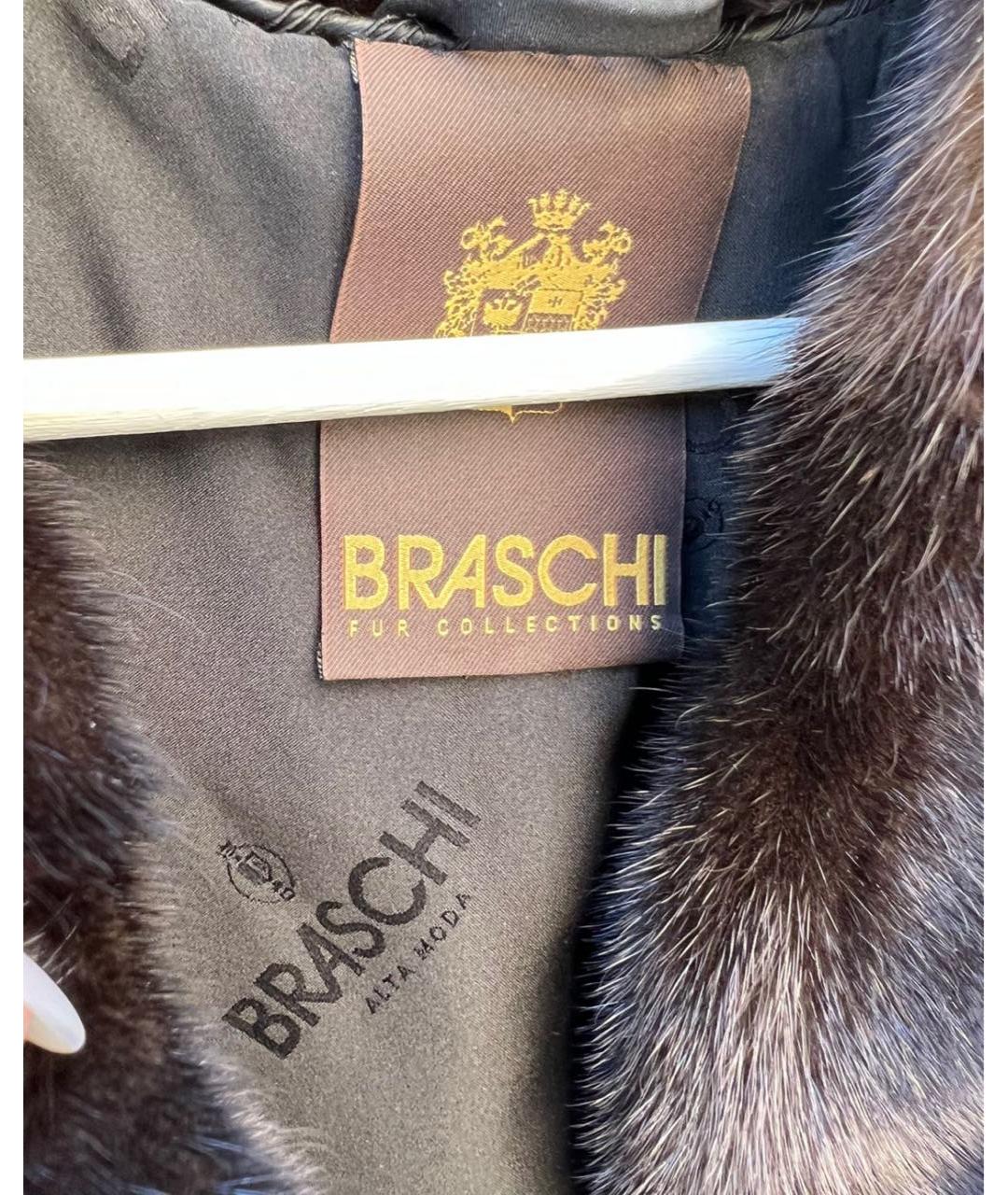 BRASCHI Коричневая меховая шуба, фото 4