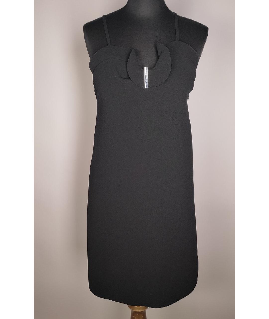 CARVEN Черное полиэстеровое коктейльное платье, фото 8