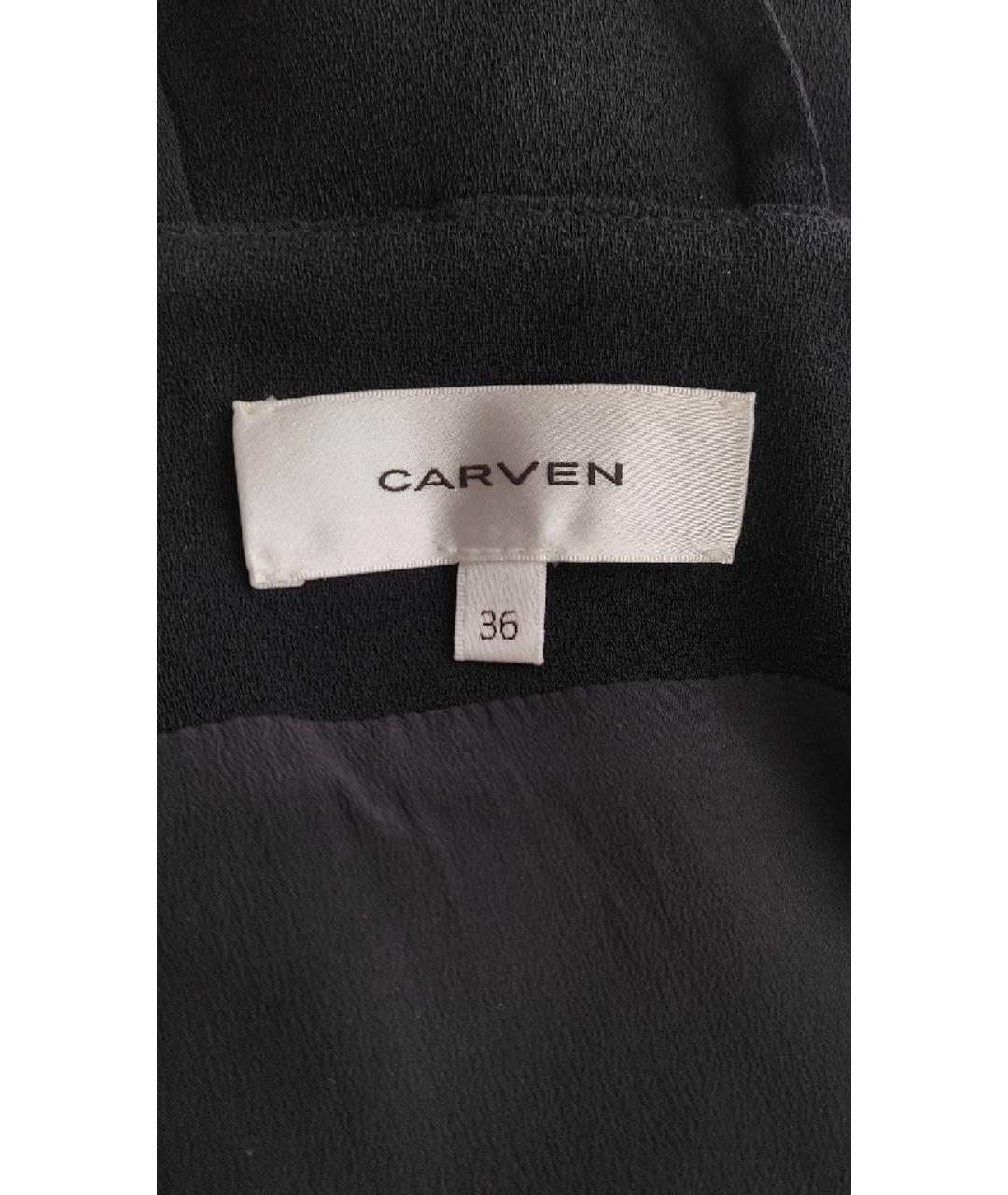 CARVEN Черное полиэстеровое коктейльное платье, фото 4