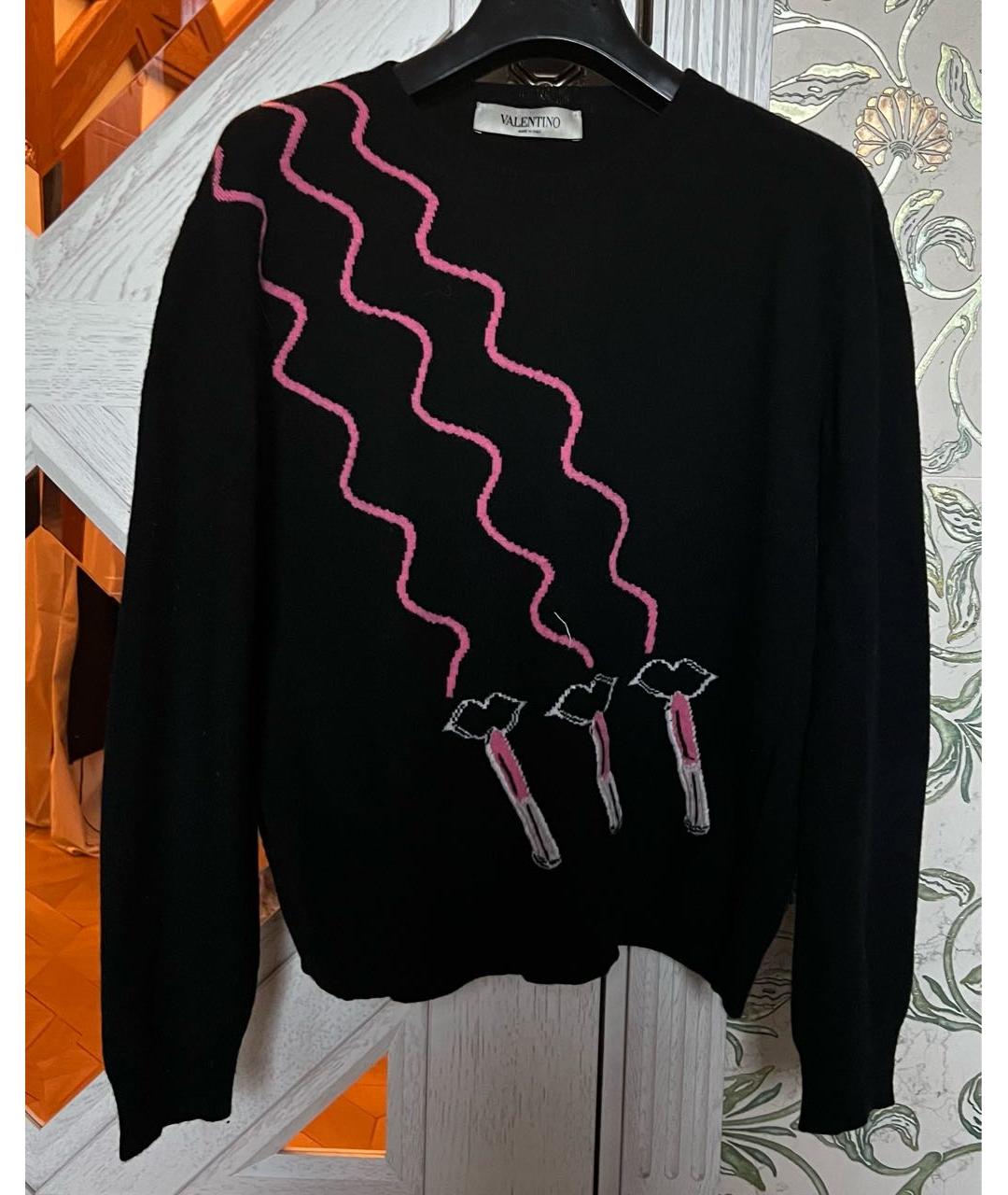 VALENTINO Черный кашемировый джемпер / свитер, фото 2