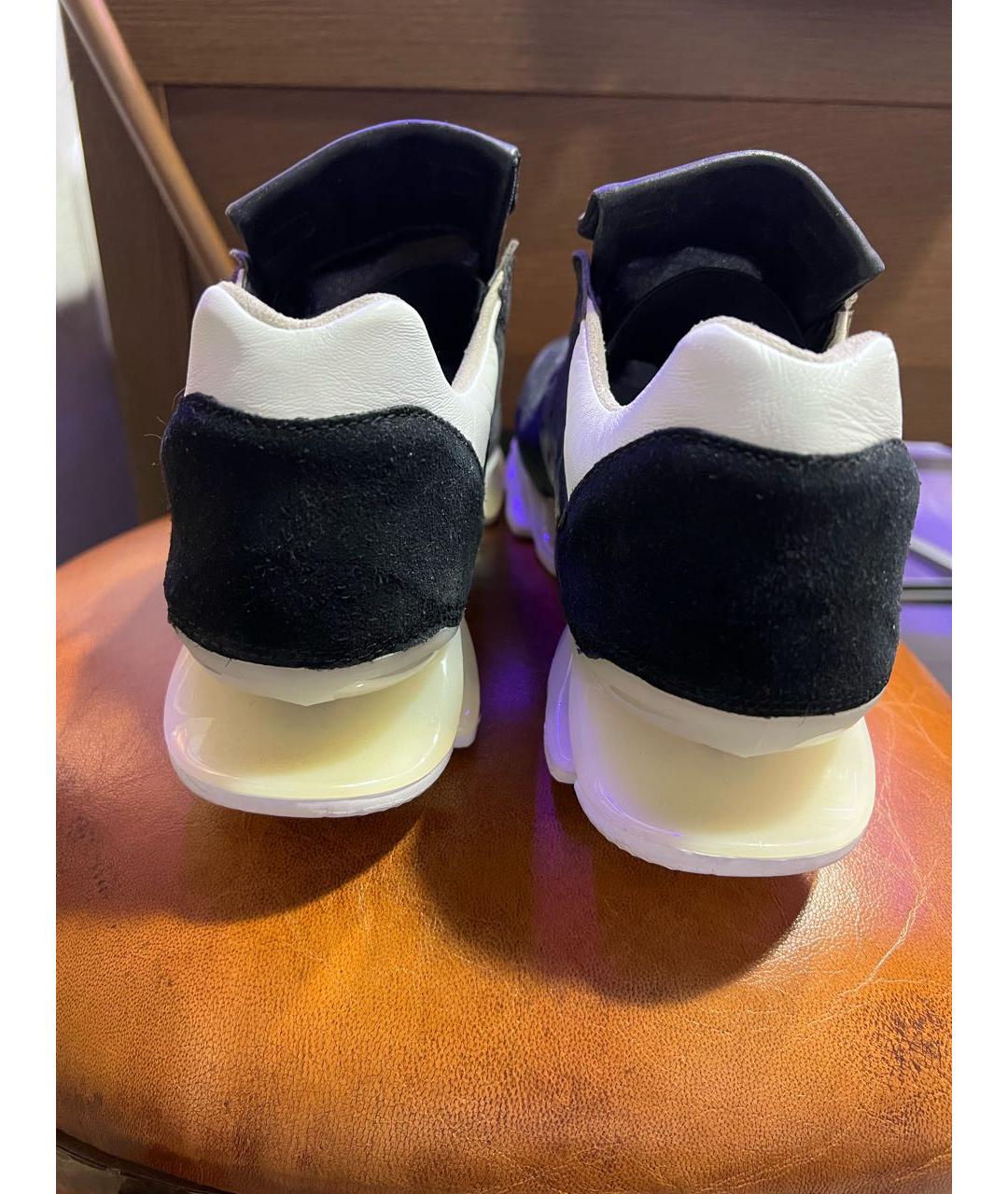 ADIDAS Черные кожаные низкие кроссовки / кеды, фото 4