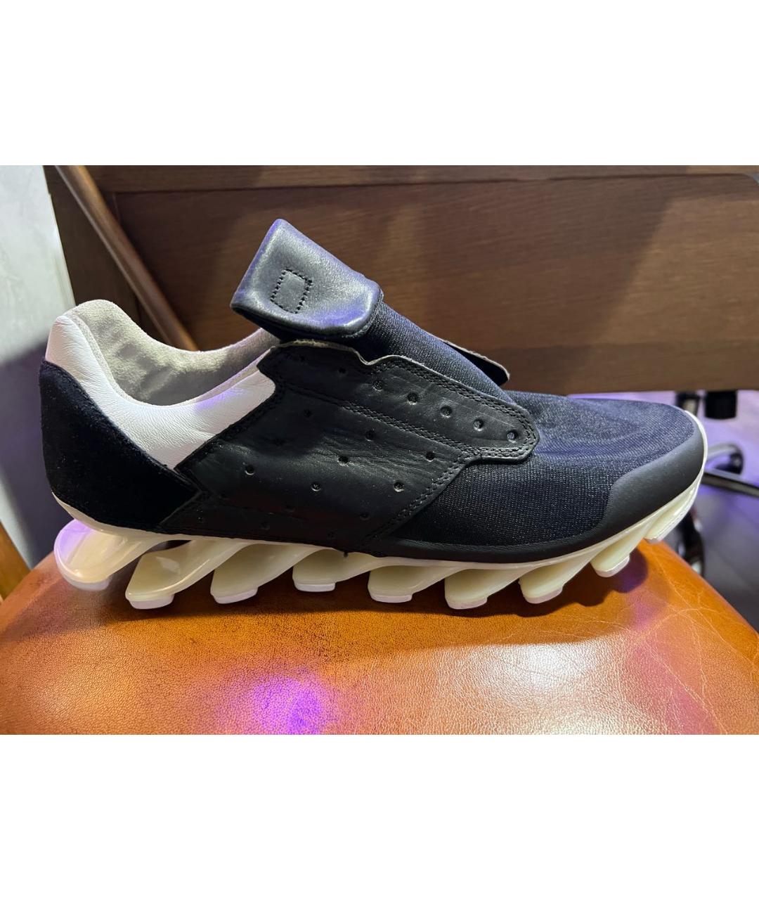 ADIDAS Черные кожаные низкие кроссовки / кеды, фото 5