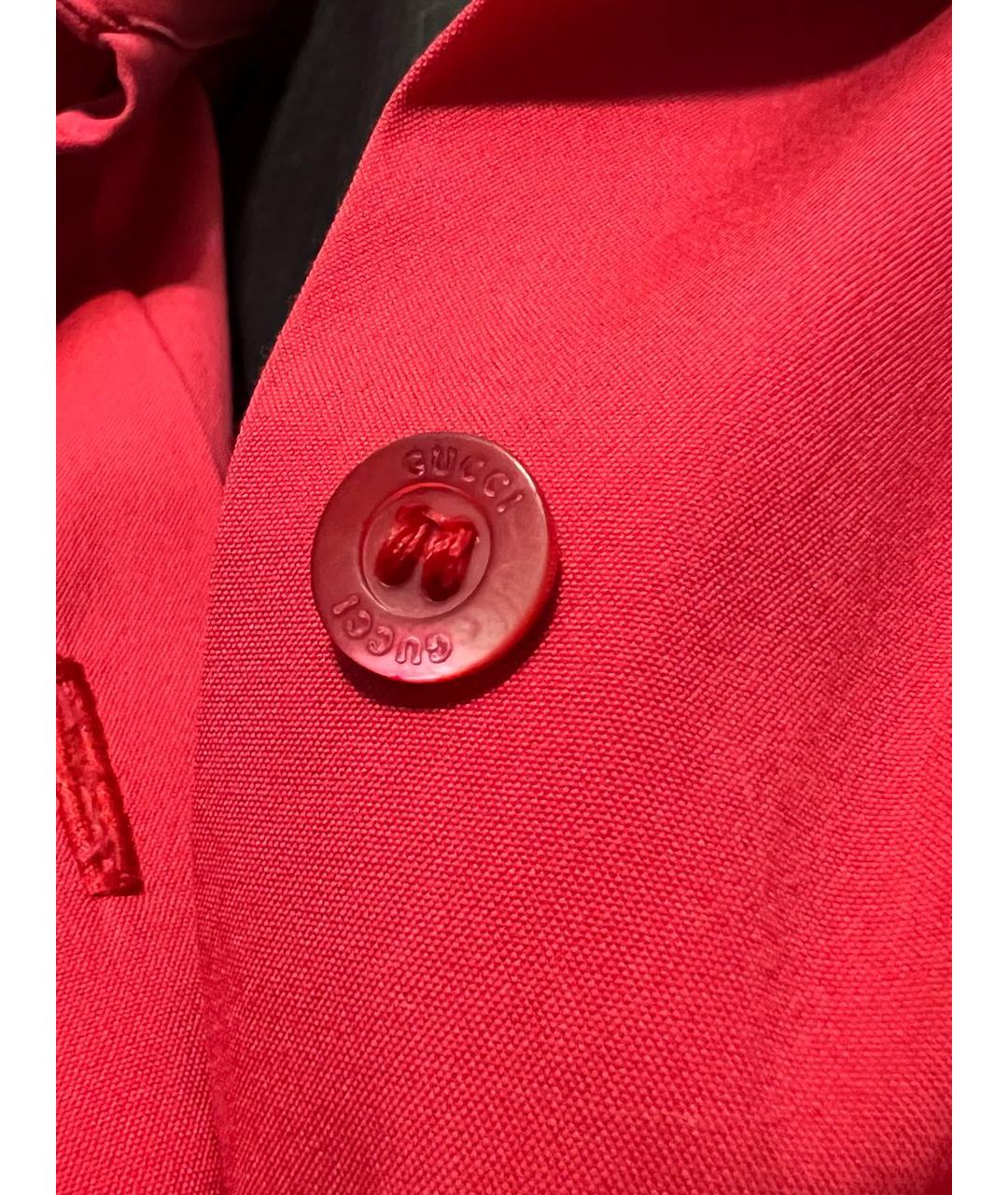 GUCCI Красная хлопко-эластановая рубашка, фото 5