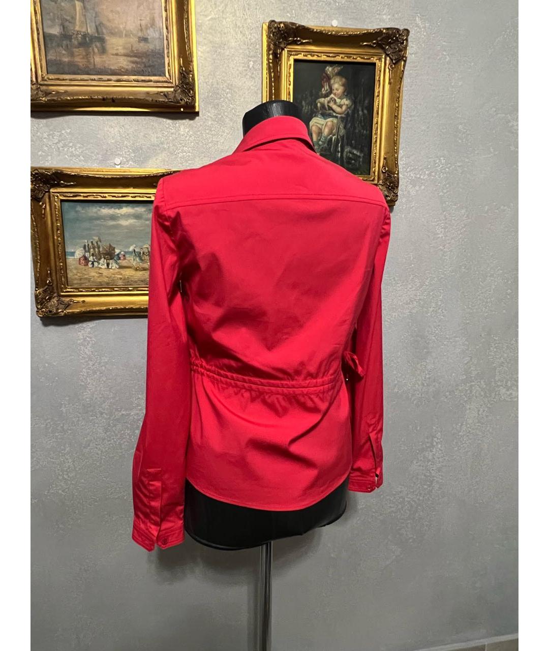 GUCCI Красная хлопко-эластановая рубашка, фото 4