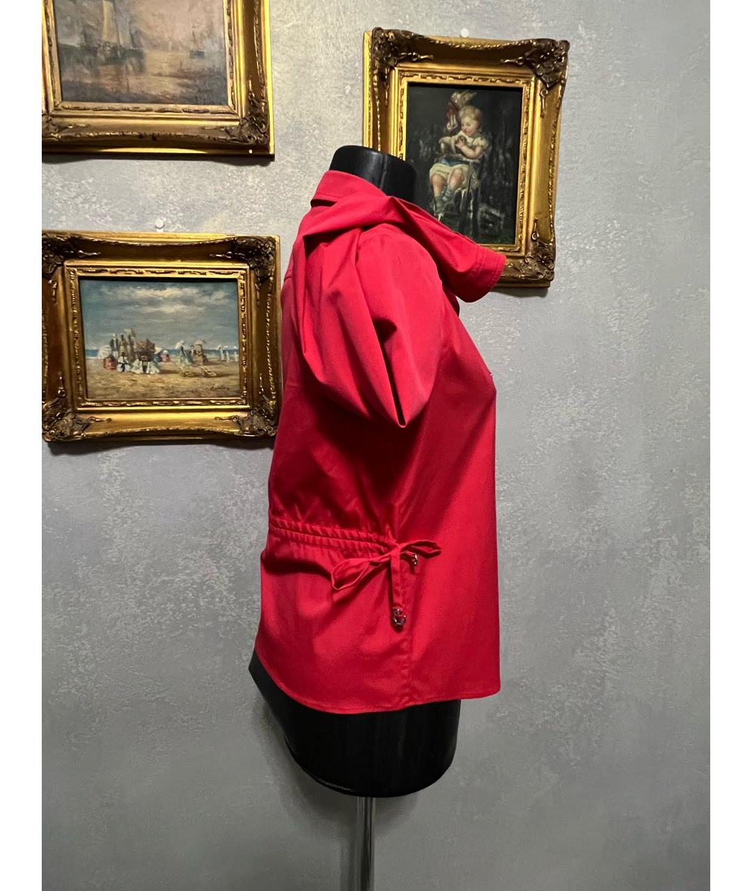 GUCCI Красная хлопко-эластановая рубашка, фото 3
