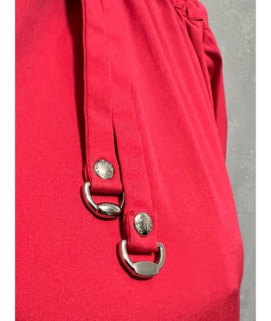GUCCI Красная хлопко-эластановая рубашка, фото 2