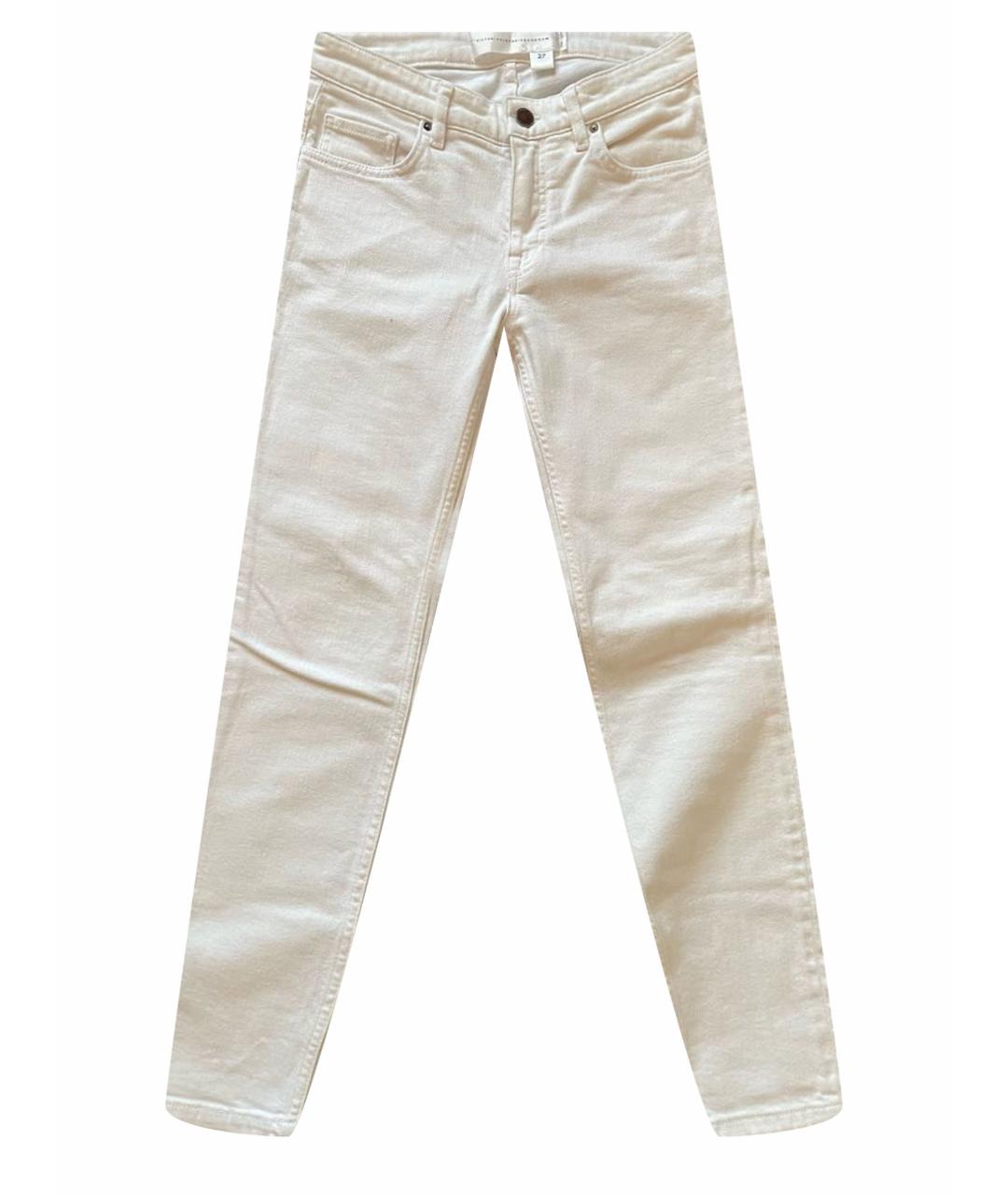 VICTORIA VICTORIA BECKHAM Белые джинсы слим, фото 1