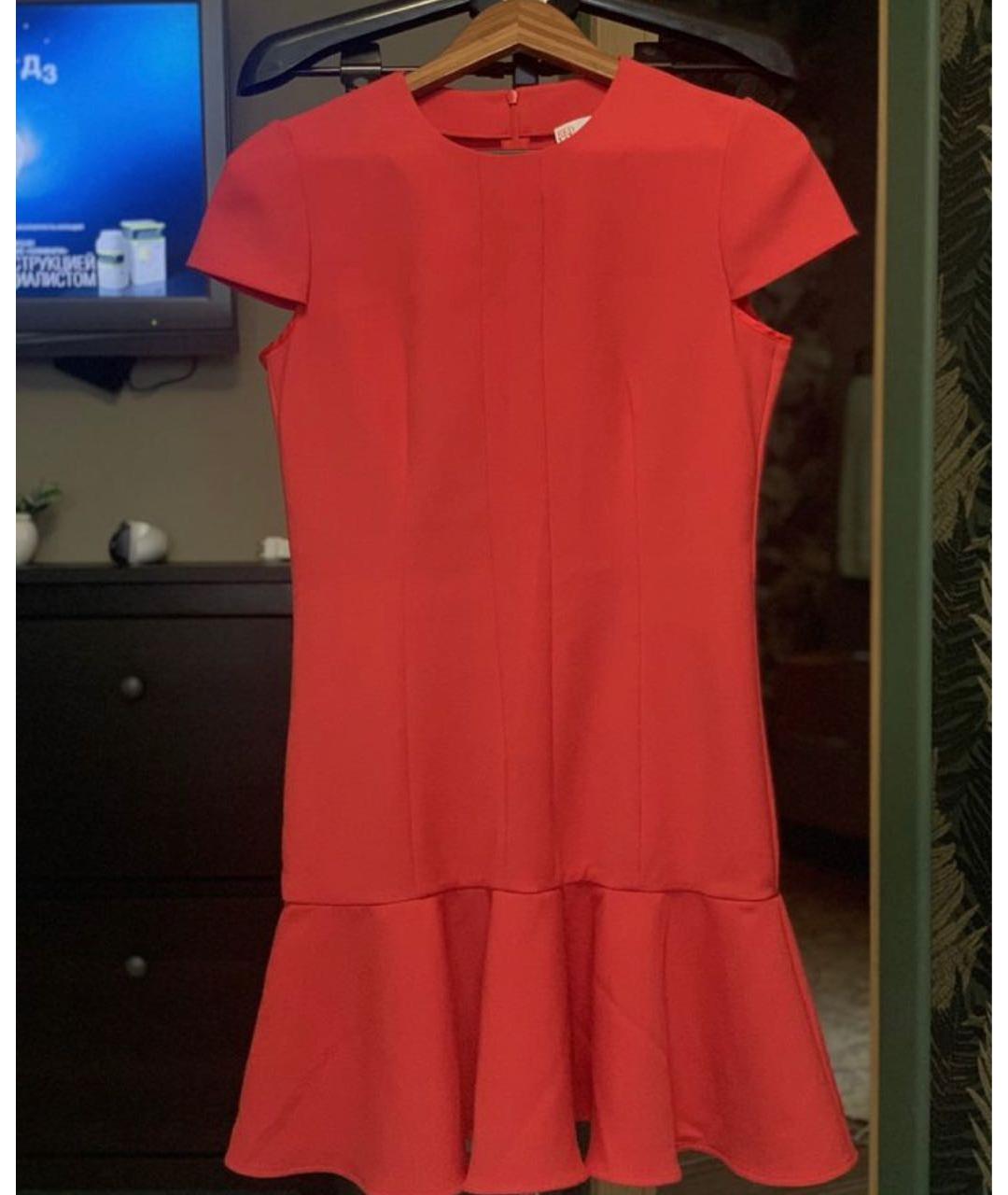 RED VALENTINO Коралловое коктейльное платье, фото 5