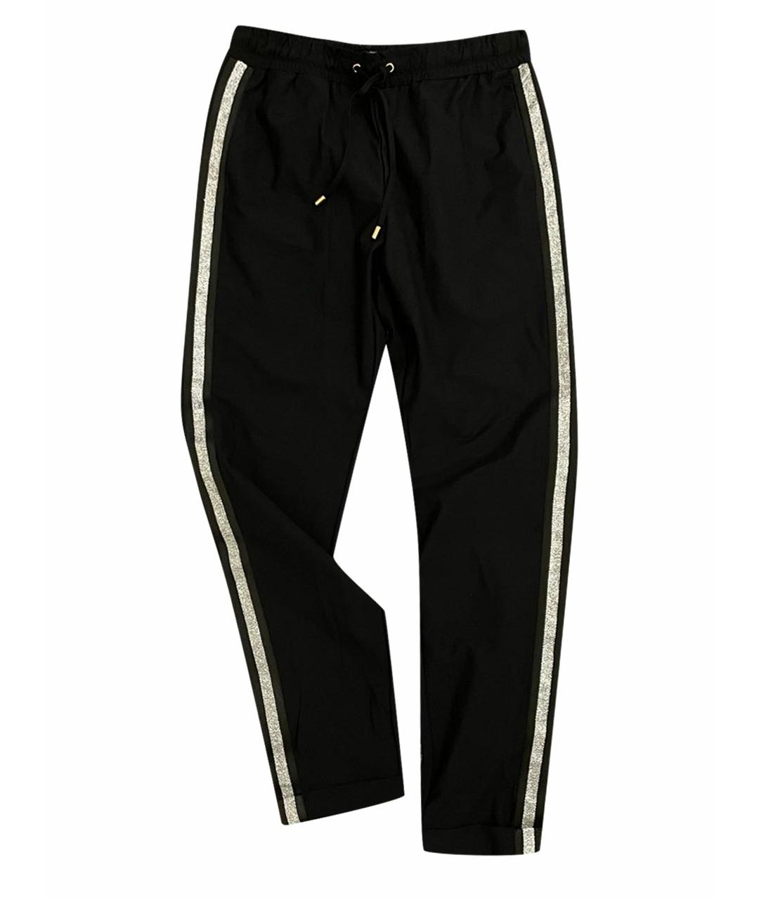 LIU JO Черные полиэстеровые брюки широкие, фото 1