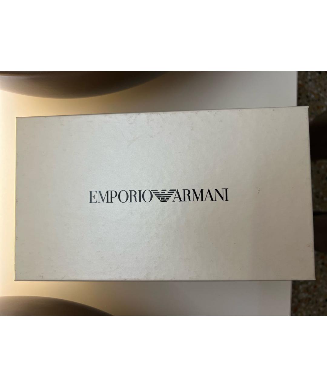 EMPORIO ARMANI KIDS Белые кожаные кеды, фото 6