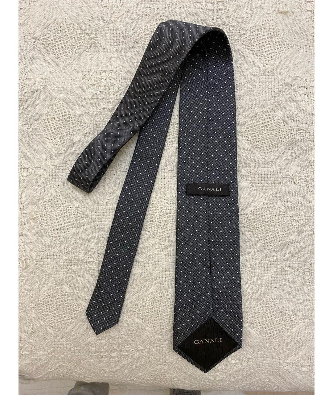 CANALI Серый металлический галстук, фото 2
