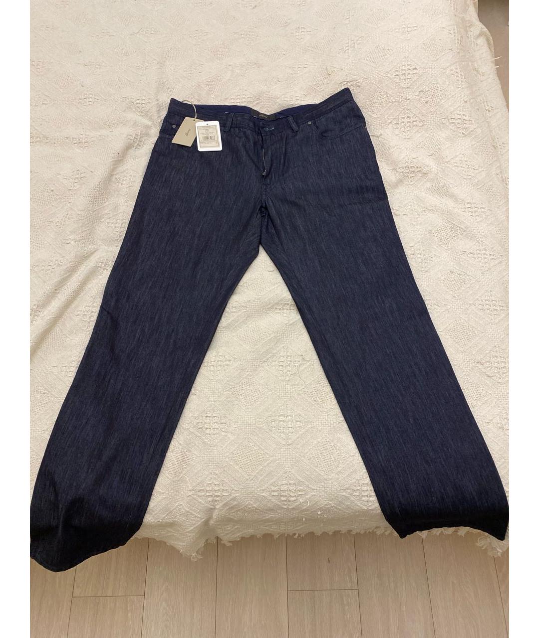BRIONI Темно-синие прямые джинсы, фото 9