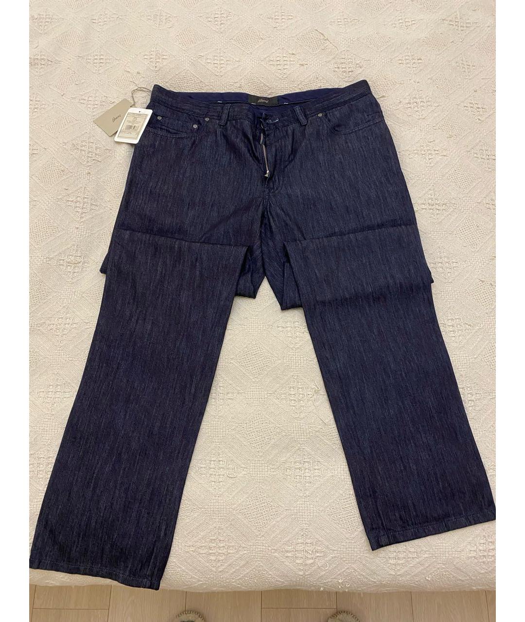 BRIONI Темно-синие прямые джинсы, фото 8