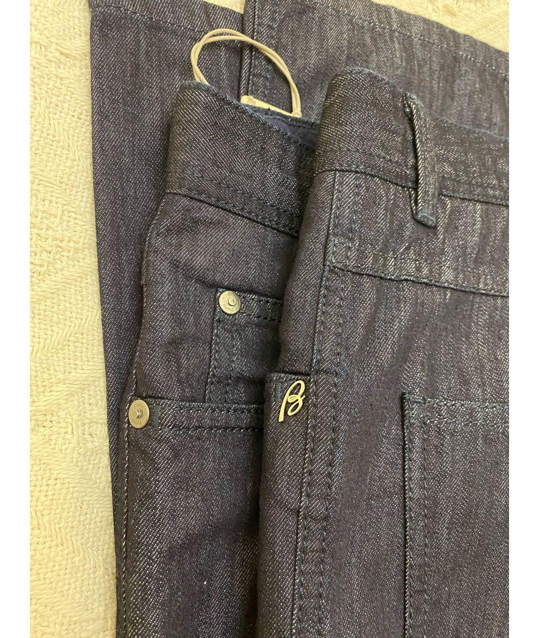 BRIONI Темно-синие прямые джинсы, фото 6