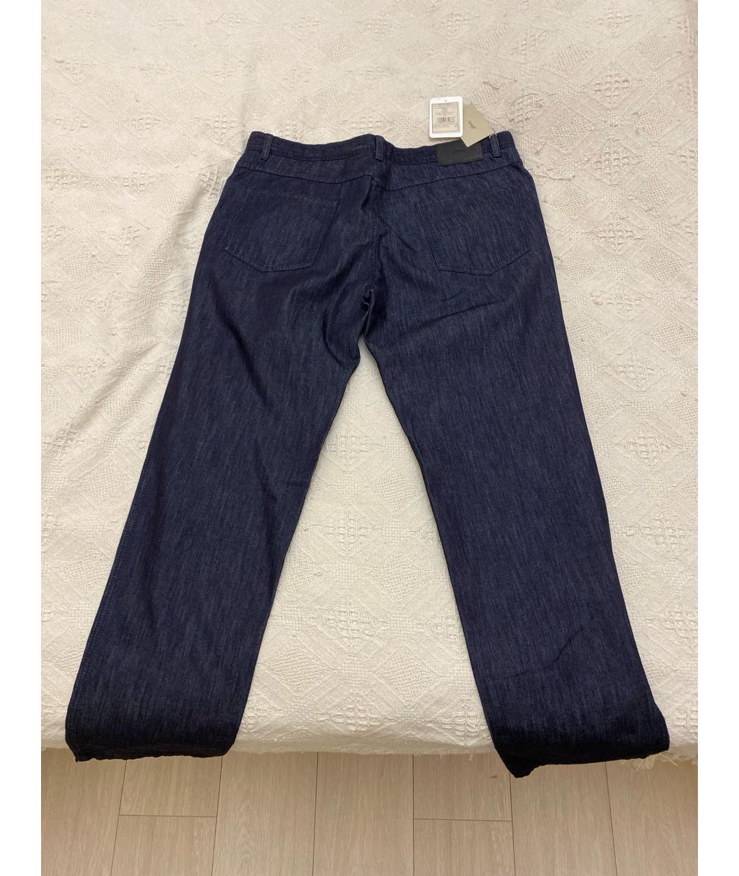 BRIONI Темно-синие прямые джинсы, фото 2