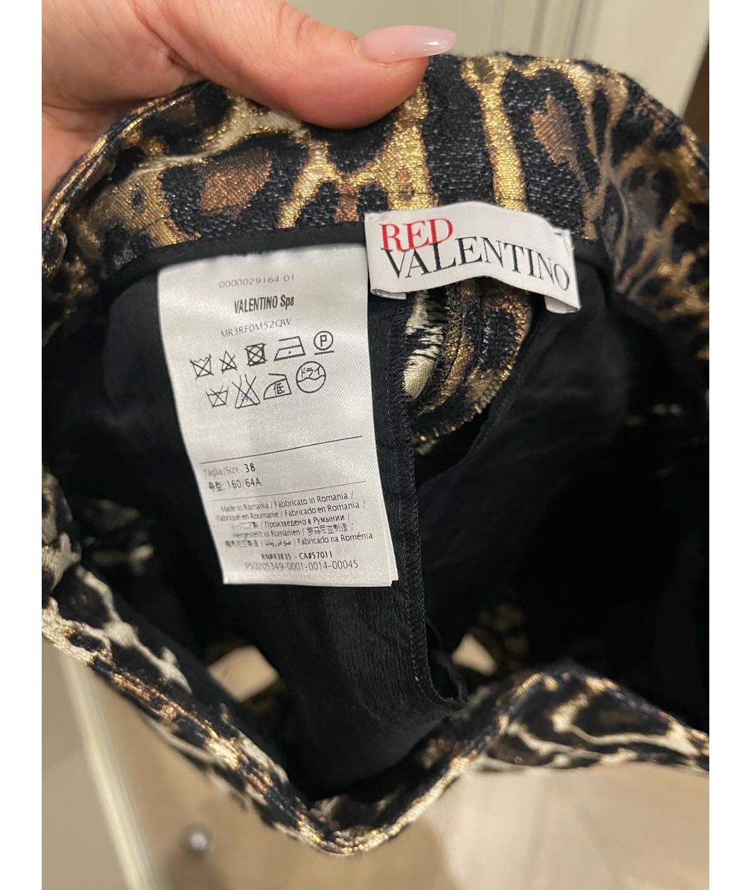 RED VALENTINO Золотые шорты, фото 4
