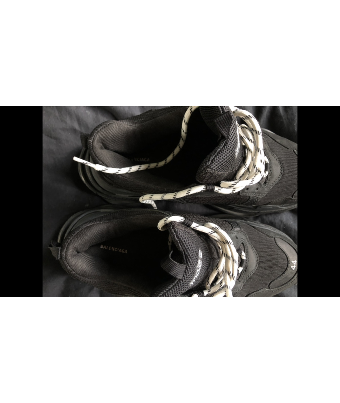 BALENCIAGA Черные кожаные низкие кроссовки / кеды, фото 6