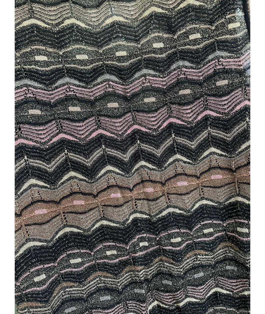 M MISSONI Золотое вискозное коктейльное платье, фото 4