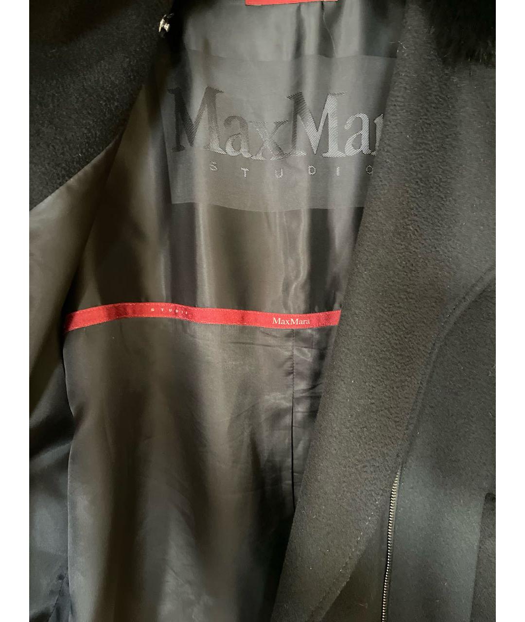 MAX MARA STUDIO Черная шерстяная куртка, фото 6