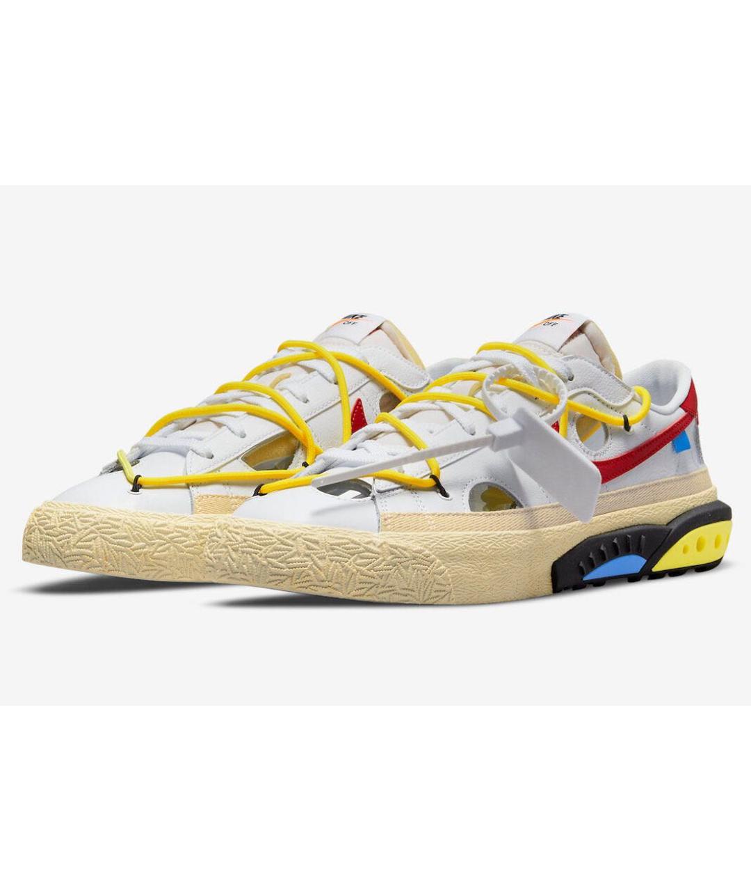 NIKE Бежевые кожаные кроссовки, фото 2