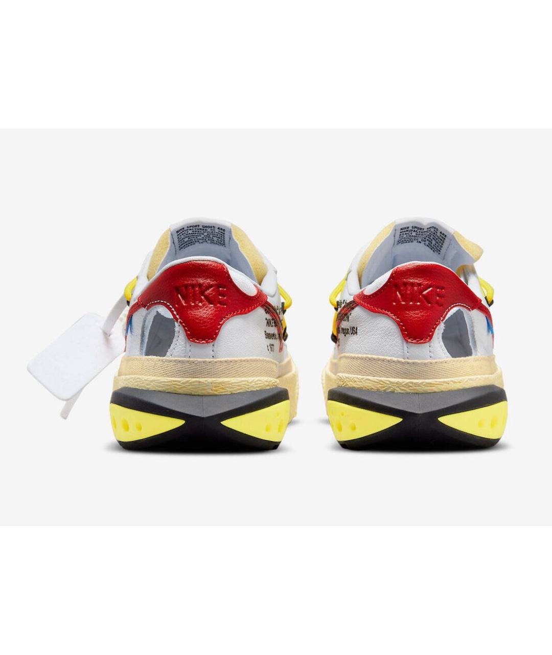 NIKE Бежевые кожаные кроссовки, фото 4