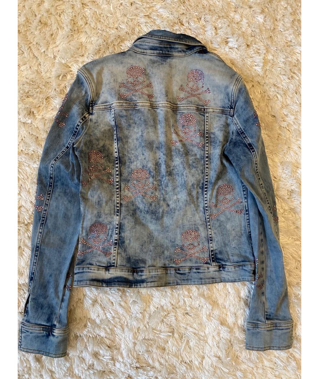 PHILIPP PLEIN Синяя деним куртка, фото 2