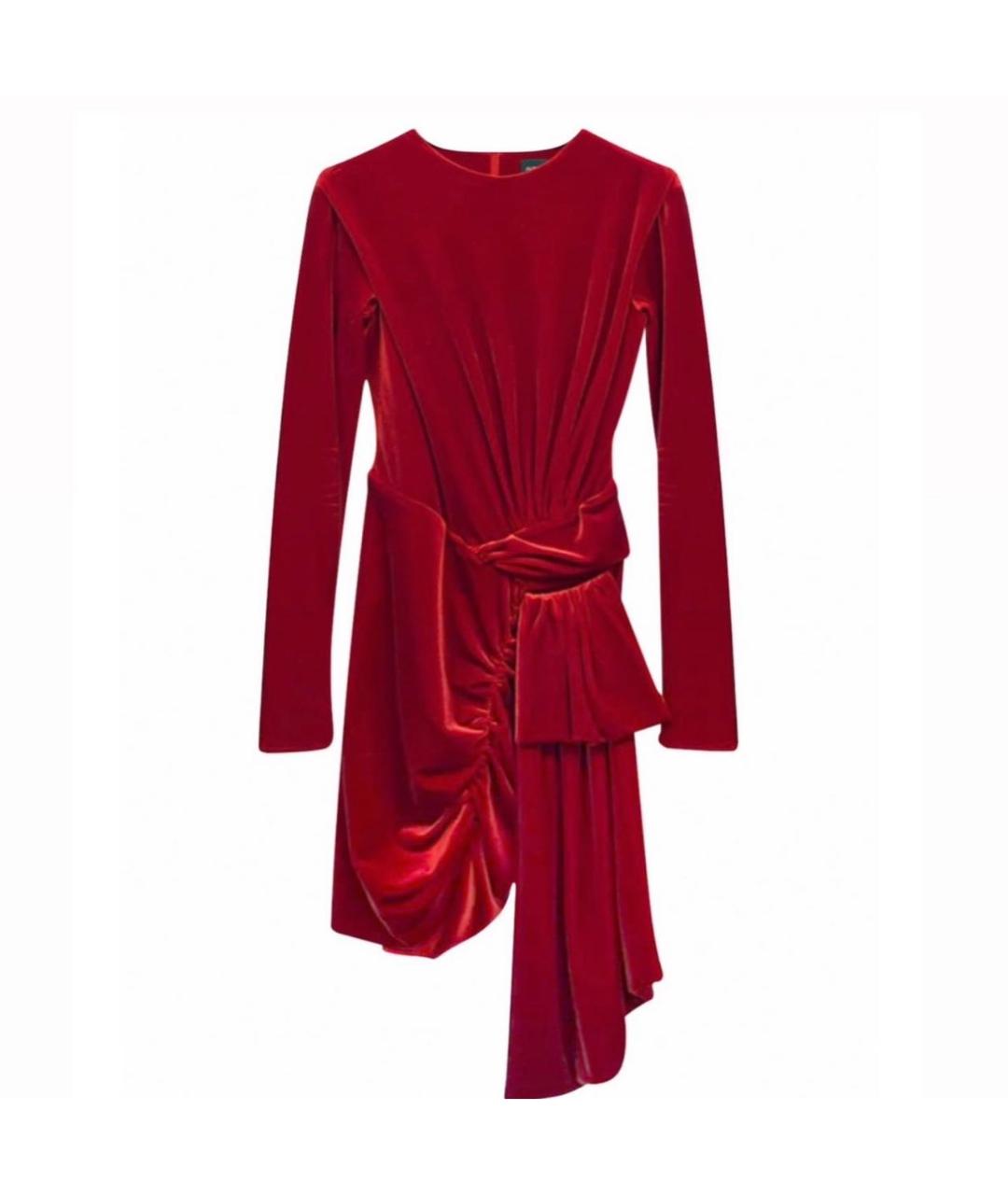 ALEXANDRE VAUTHIER Красное бархатное вечернее платье, фото 1