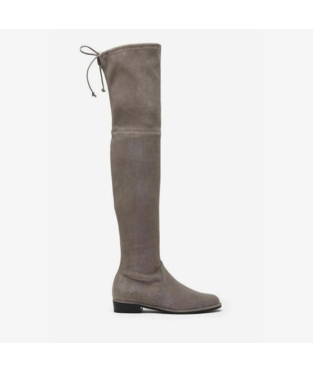STUART WEITZMAN Серые замшевые ботфорты, фото 6