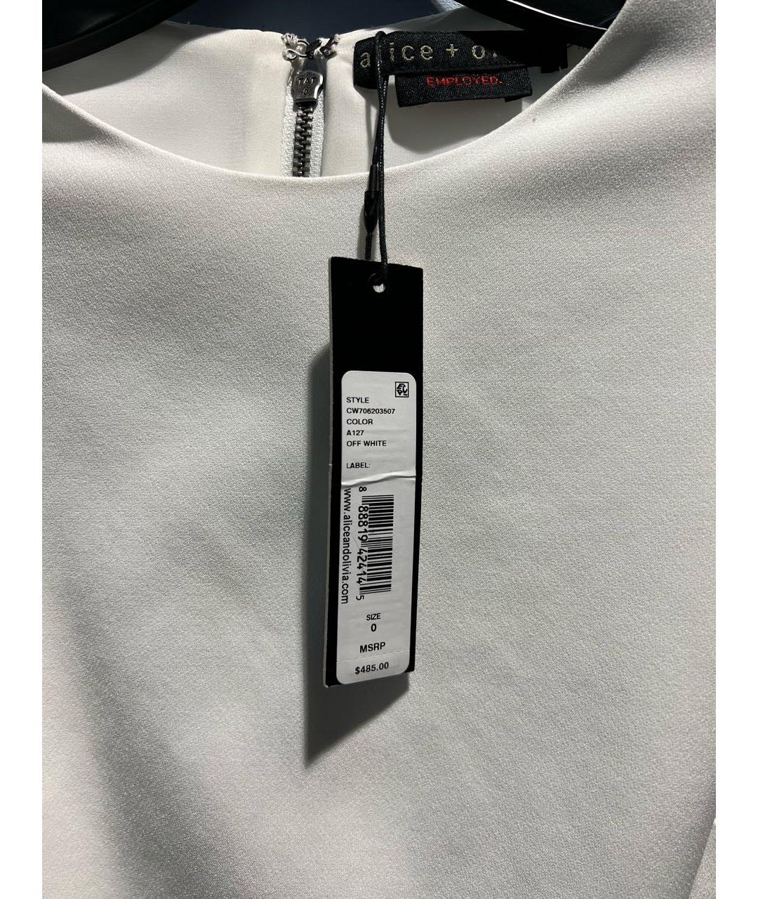 ALICE+OLIVIA Белое полиэстеровое платье, фото 3