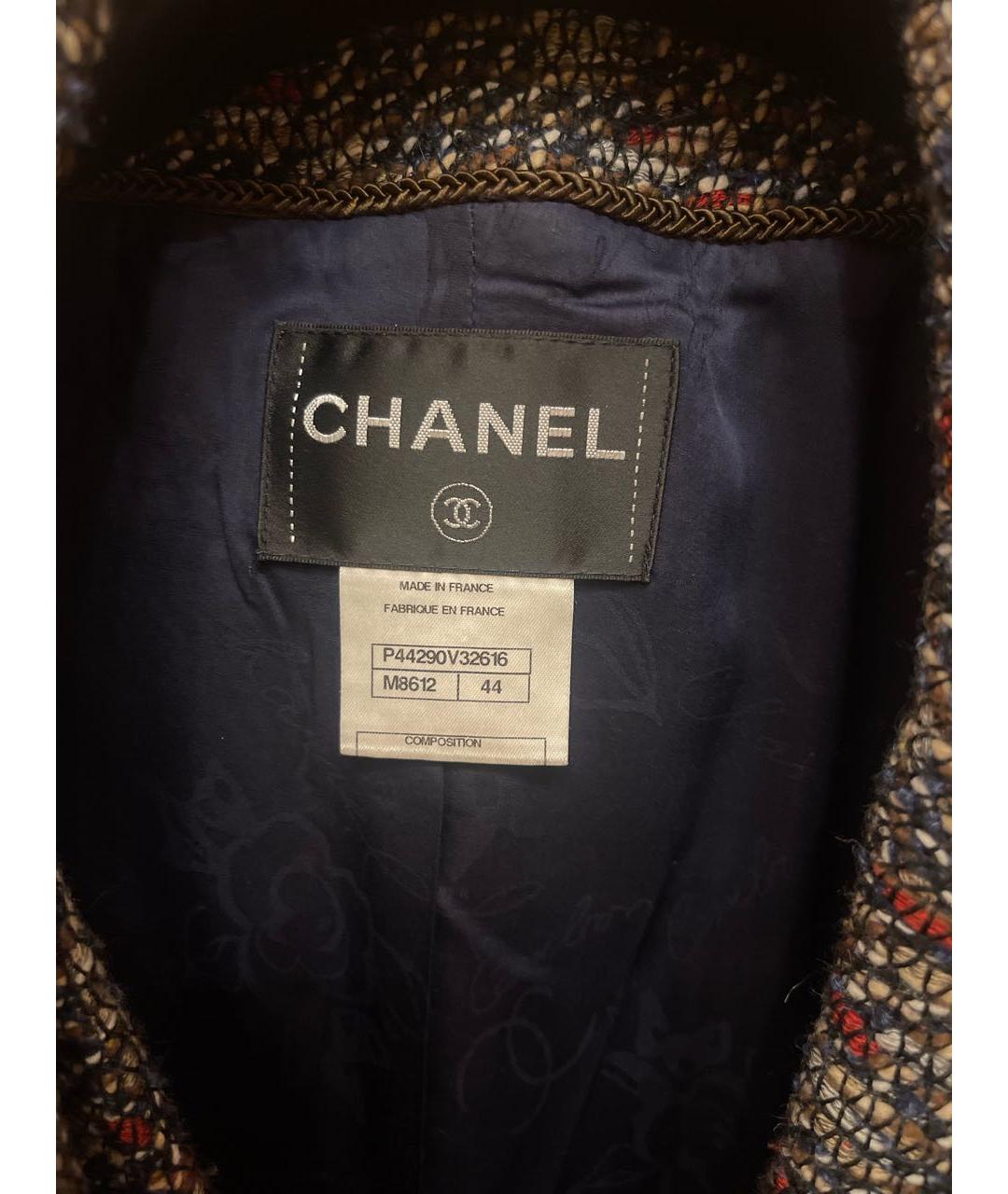 CHANEL PRE-OWNED Темно-синий шерстяной жакет/пиджак, фото 2