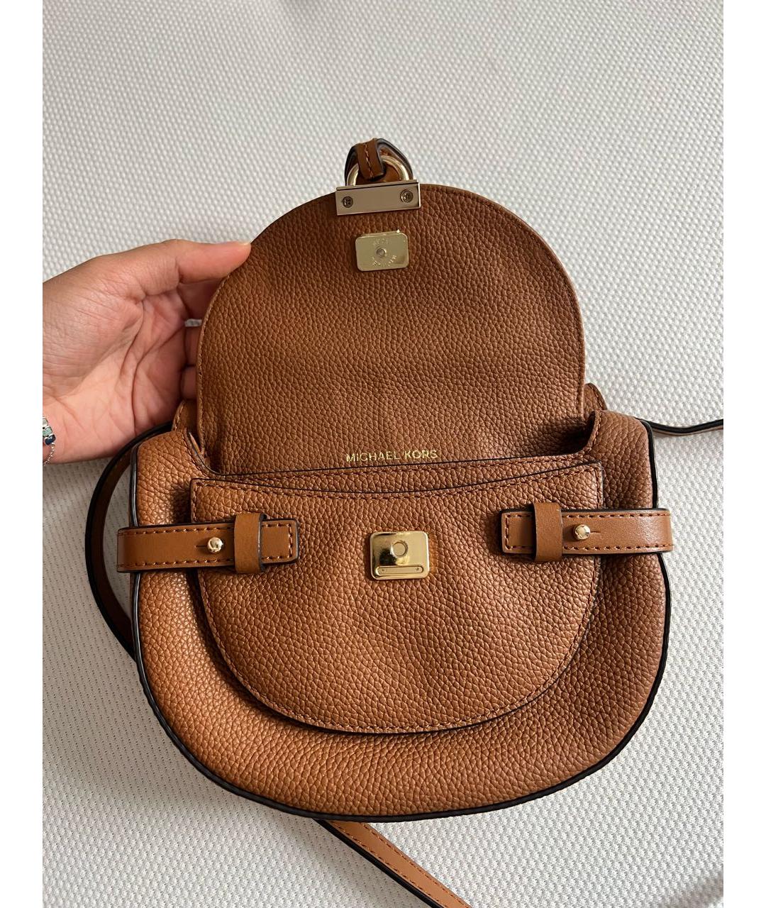 MICHAEL KORS Коричневая кожаная поясная сумка, фото 7