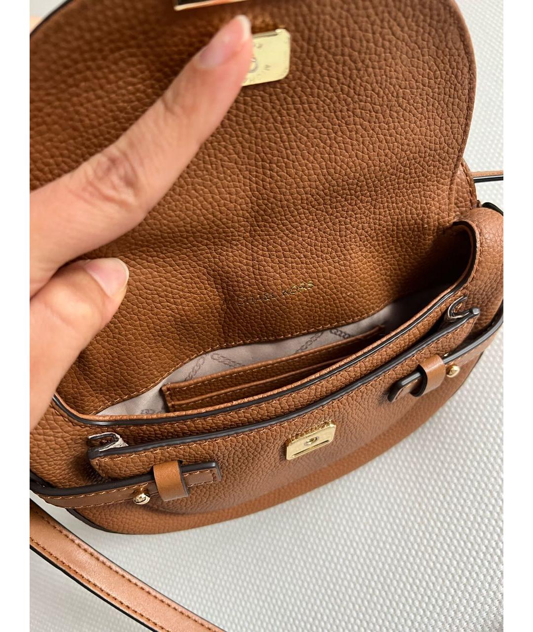 MICHAEL KORS Коричневая кожаная поясная сумка, фото 4